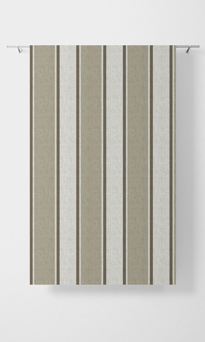 Modern Striped Home Textile Fabric Material By the Metre (Beige/ White)