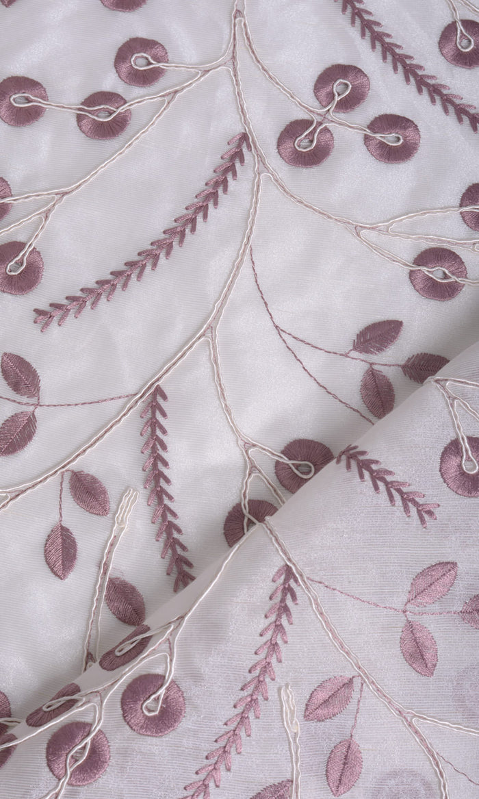 Nature Inspired Any Size Style Curtains (White/ Pink)