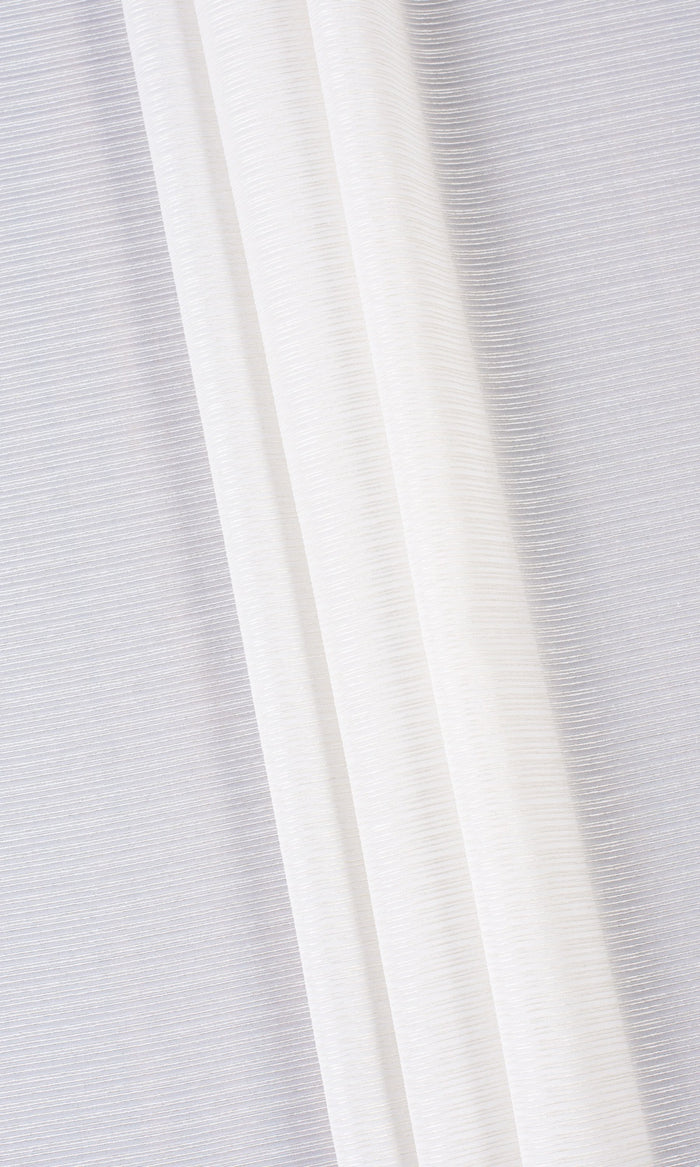 Striped Sheer Home Textile Fabric Material By the Metre (Pearl White)