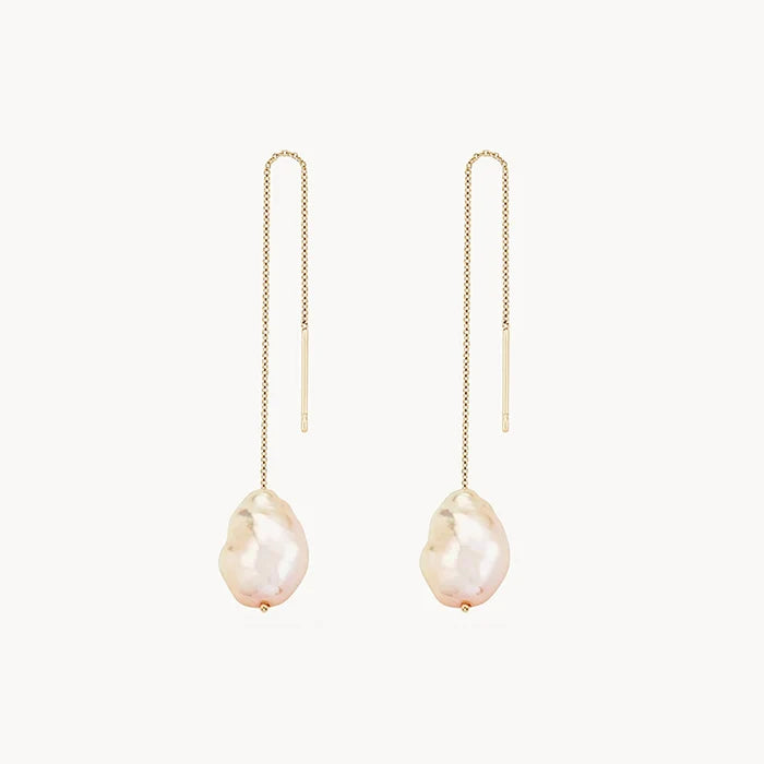 Sofia Perla Gold Threader Earring in 14k yellow gold