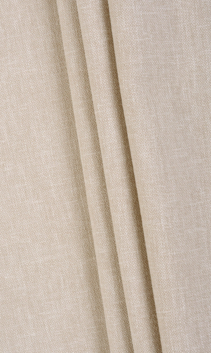 Linen Blend Pinch Pleat, Rod Pocket, Eyelet Curtains (Beige)