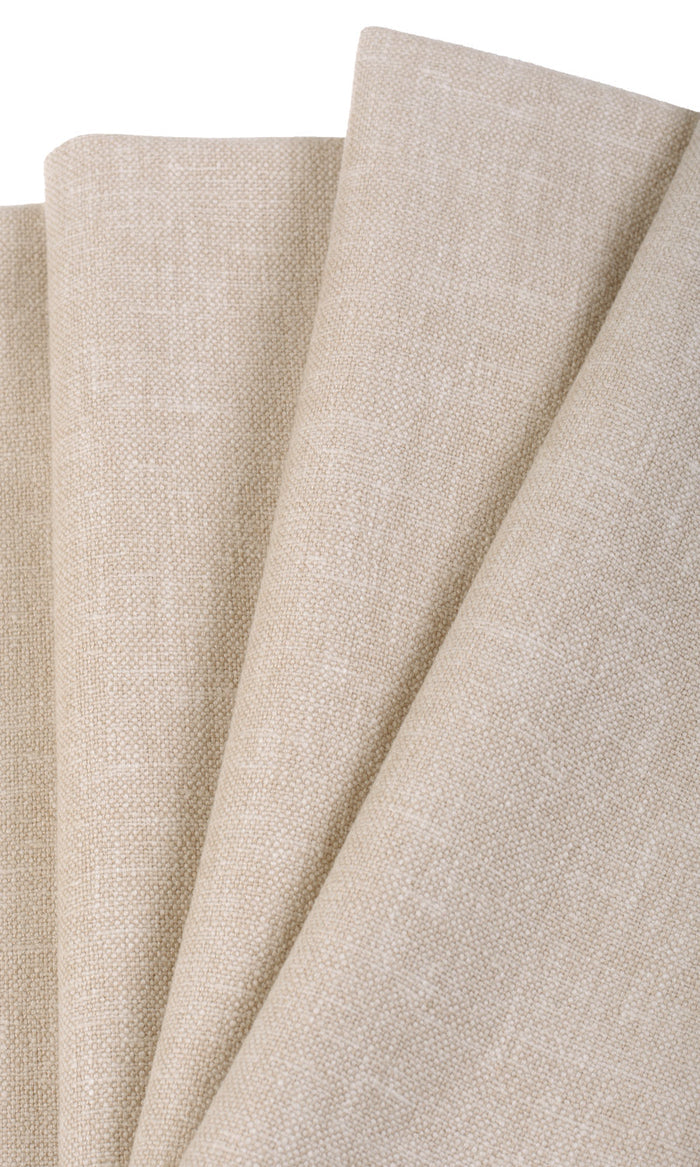 Linen Blend Curtains (Beige) Extra Long Short Wide
