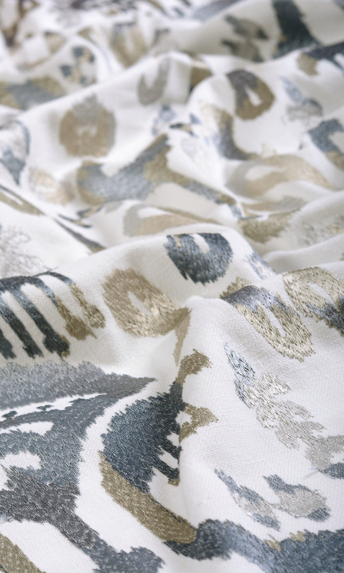 Ikat Print Any Size Style Curtains (Gray/ Beige/ White)