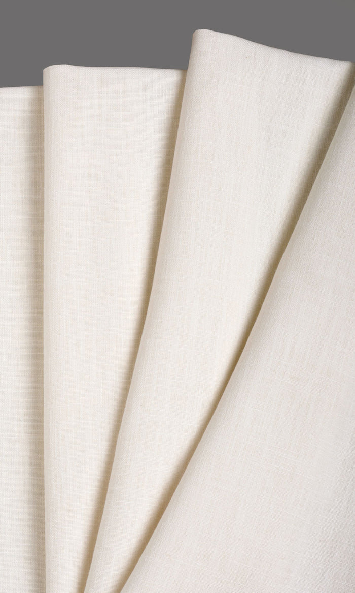 Poly-Cotton Fabric Material By the Metre (Cream/ White)
