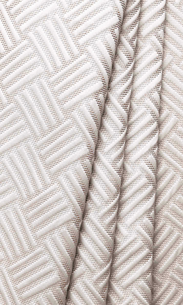 Silk Blend Home Décor Fabric By the Metre (Cappuccino White)