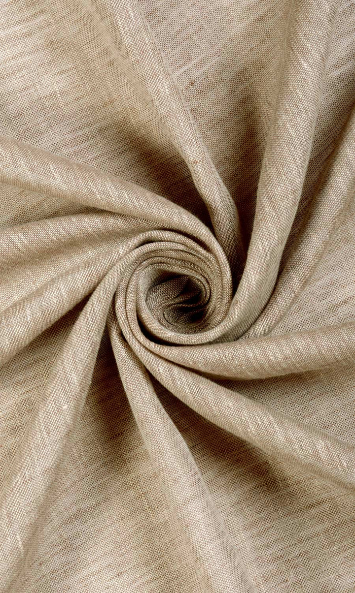 Linen Sheer Fabric Material By the Metre (Beige/ Brown/ Umber)