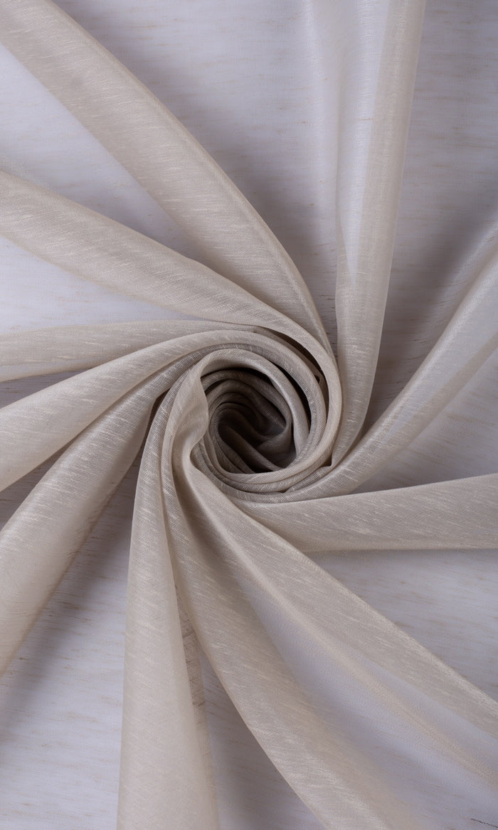 Plain Sheer Window Treatments Fabric By the Metre (Taupe Grey)