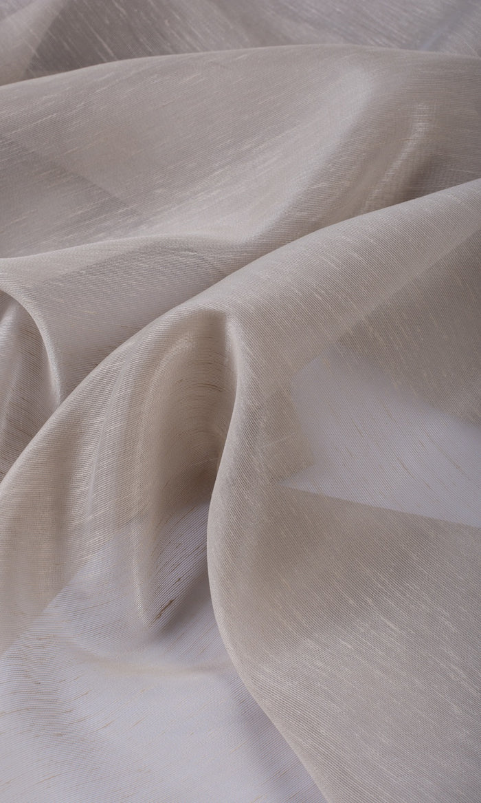 Plain Sheer Fabric By the Metre for Curtains & Drapes (Taupe Grey)