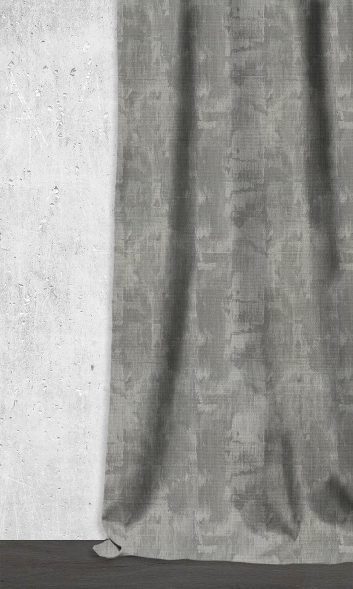 Striped Window Treatments Fabric By the Metre (Dove Grey/ Slate)