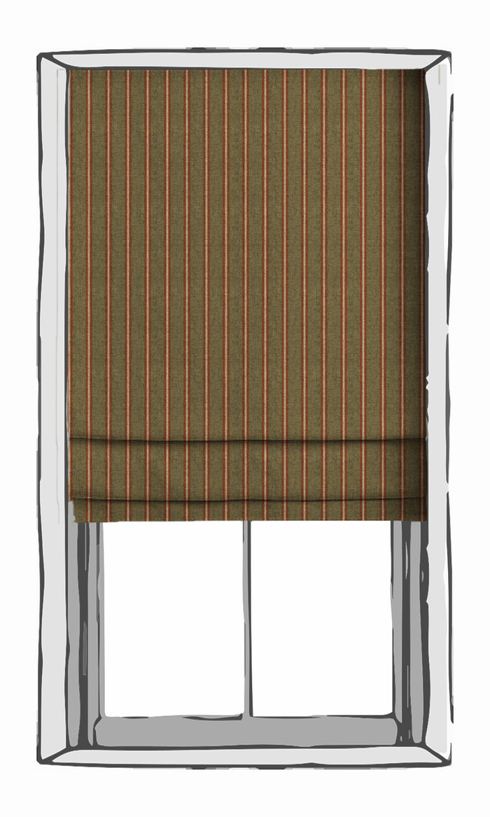 Striped Curtain Panels for Living, Bedroom, Kitchen, Bathroom (Green & Red)