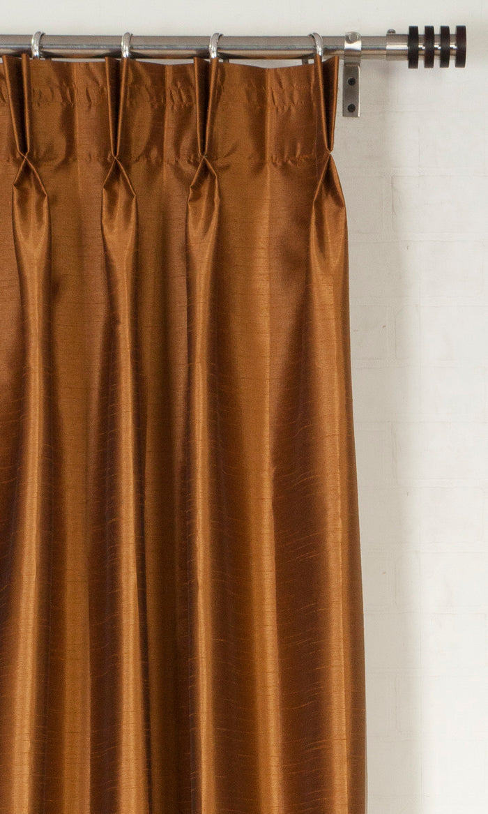 Faux Silk Home Textile Fabric Material By the Metre (Brown)