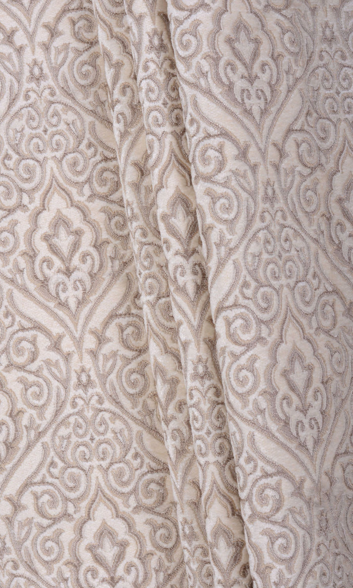Velvet Curtains / Drapes / Window Drapery Panels (Ivory/ Beige)