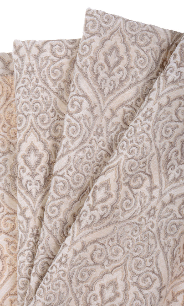 Velvet Made-to-Measure Curtains (Ivory/ Beige)