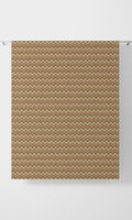 Chevron Patterned Home Décor Fabric By the Metre (Green/ Salmon Pink)