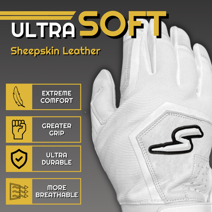 Sting Squad Batting Gloves - Black & Gold (Bee Logo)