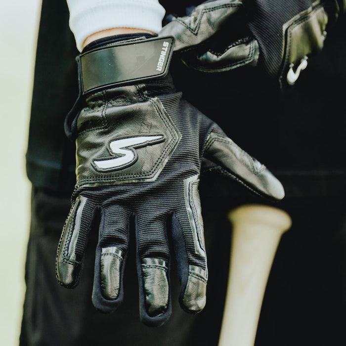 Sting Squad Batting Gloves - Black Out (Bee Logo)