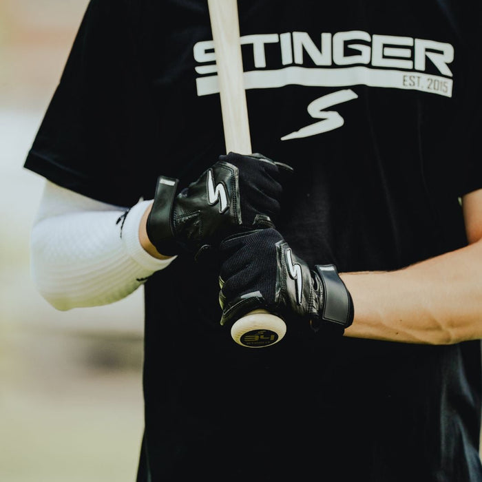 Sting Squad Batting Gloves - Black Out (Bee Logo)