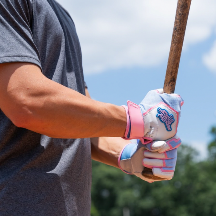 Sting Squad Batting Gloves - Cotton Candy (Bee Logo)