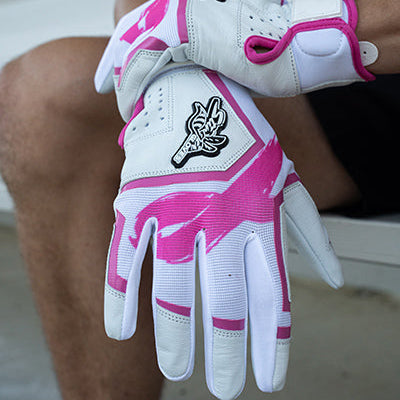 Sting Squad Batting Gloves - Pink Breast Cancer Awareness (Bee Logo)