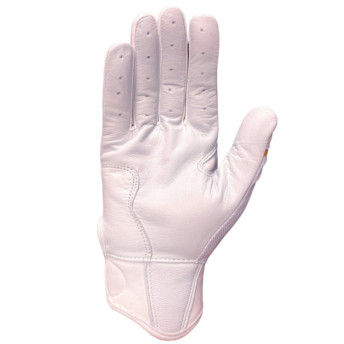 Sting Squad Batting Gloves - White & Gold Chrome