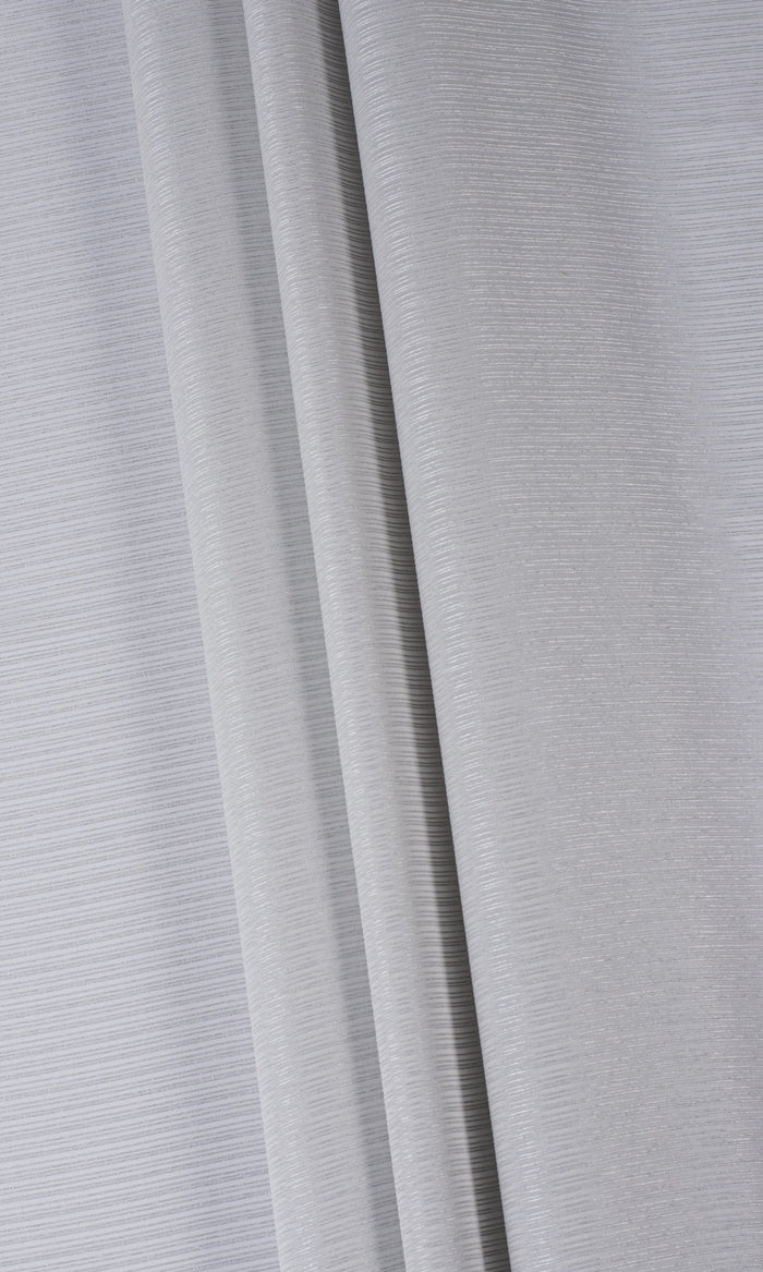 Striped Sheer Home Textile Fabric Material By the Metre (Pale Gray)