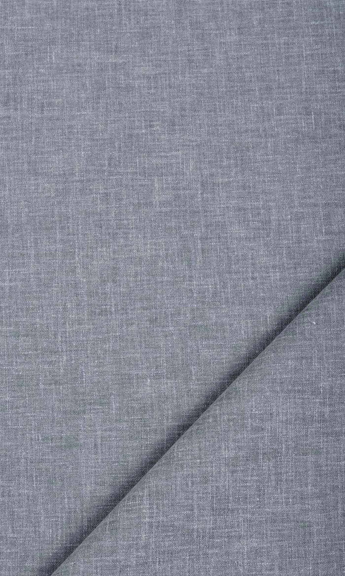Linen Texture Pinch Pleat, Rod Pocket, Eyelet Curtains (Steel Grey)