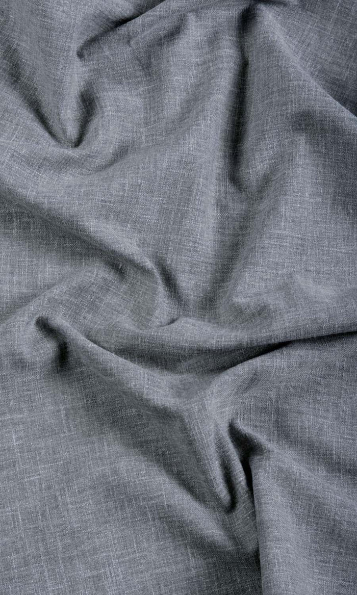 Linen Texture Made-to-Measure Curtains (Steel Grey)