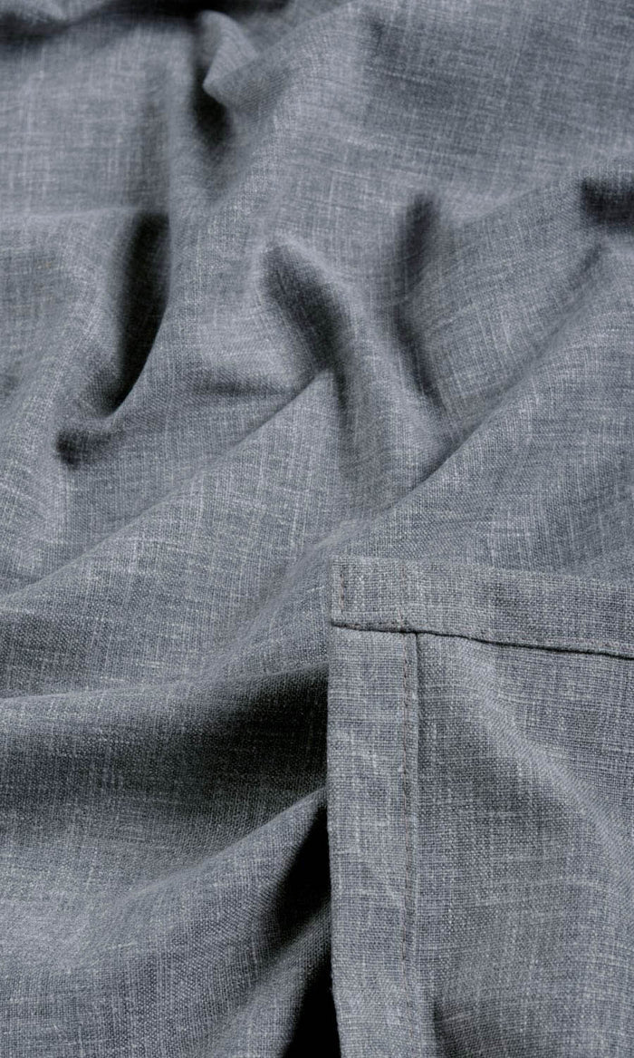 Linen Texture Any Size Style Curtains (Steel Grey)