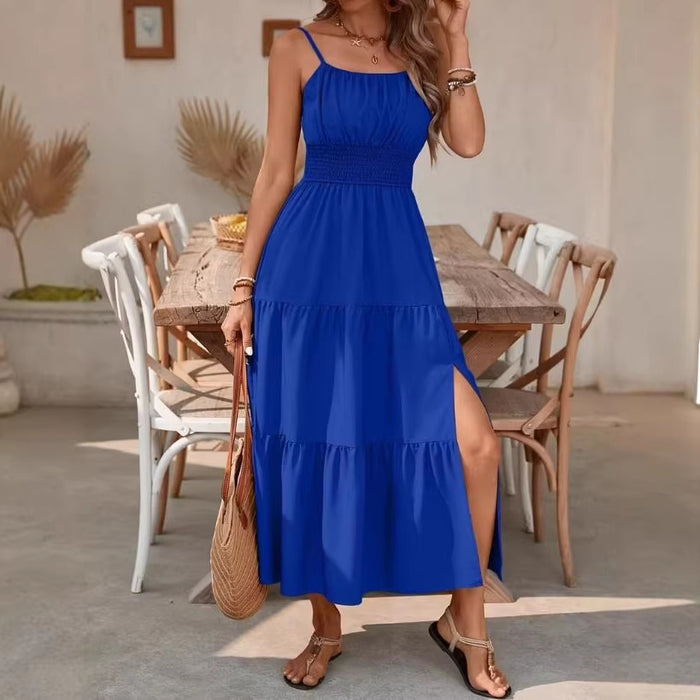 Strapless Layered Waist-Cinching Dress