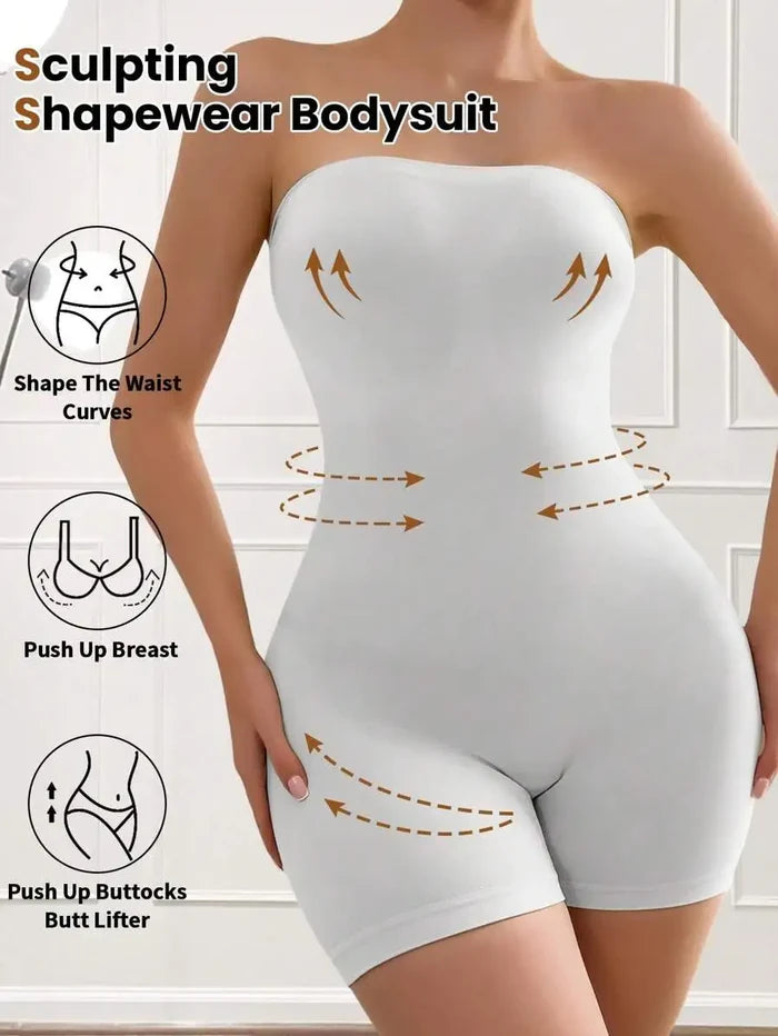 Strapless Seamless Firm-Control Shaping Bodysuit