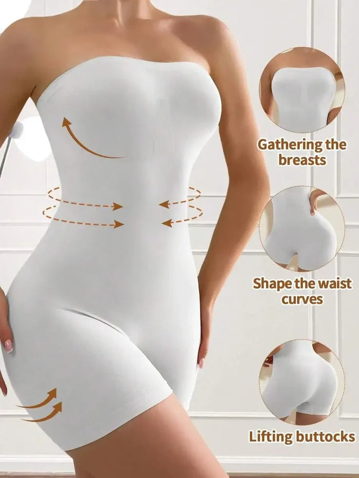 Strapless Seamless Firm-Control Shaping Bodysuit
