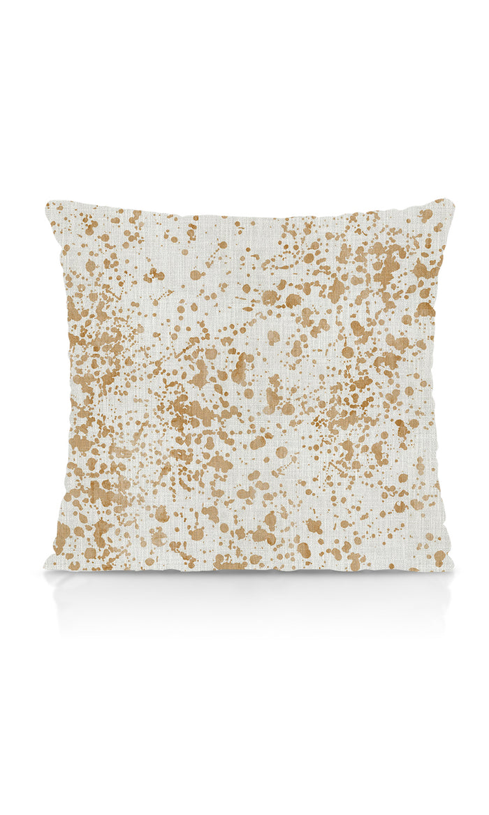 Abstract Print Home Textile Fabric Material By the Metre (White/ Pale Brown)
