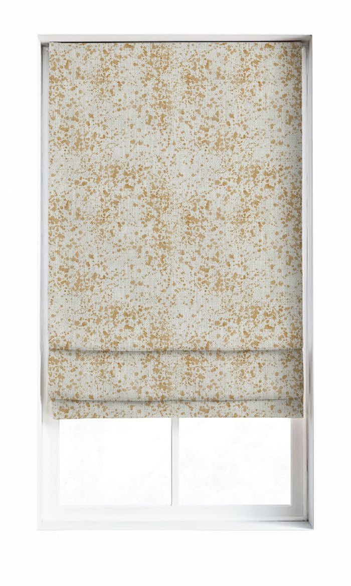 Abstract Print Drapes for Living, Bedroom, Kitchen, Bathroom (White/ Pale Brown)