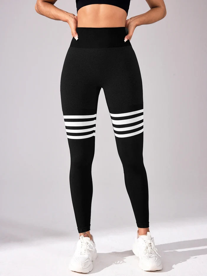 Stripe Detail Seamless Butt-Lift Yoga Leggings