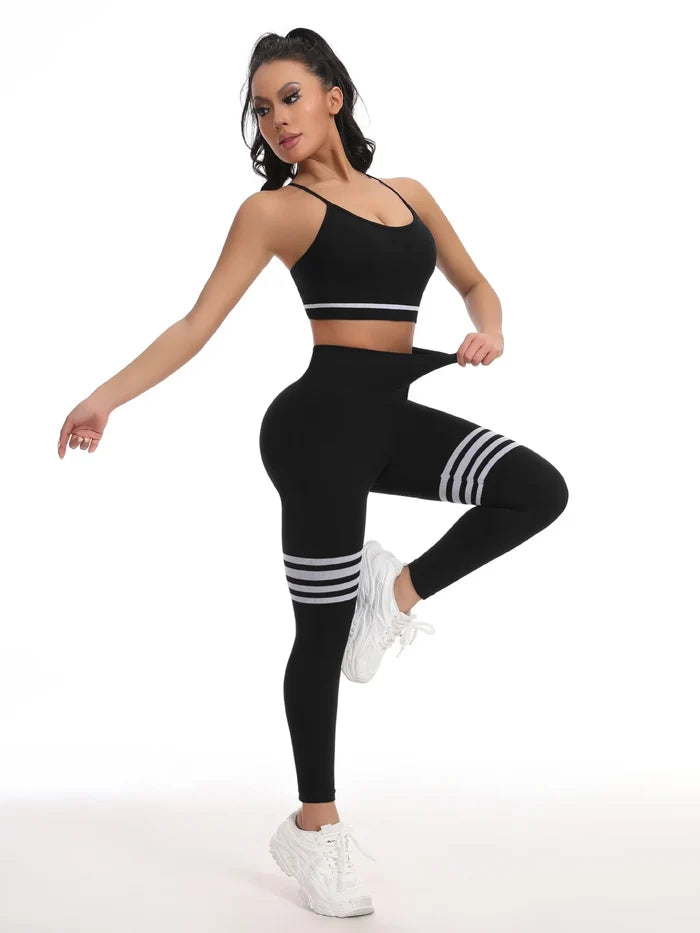 Stripe Detail Seamless Butt-Lift Yoga Leggings