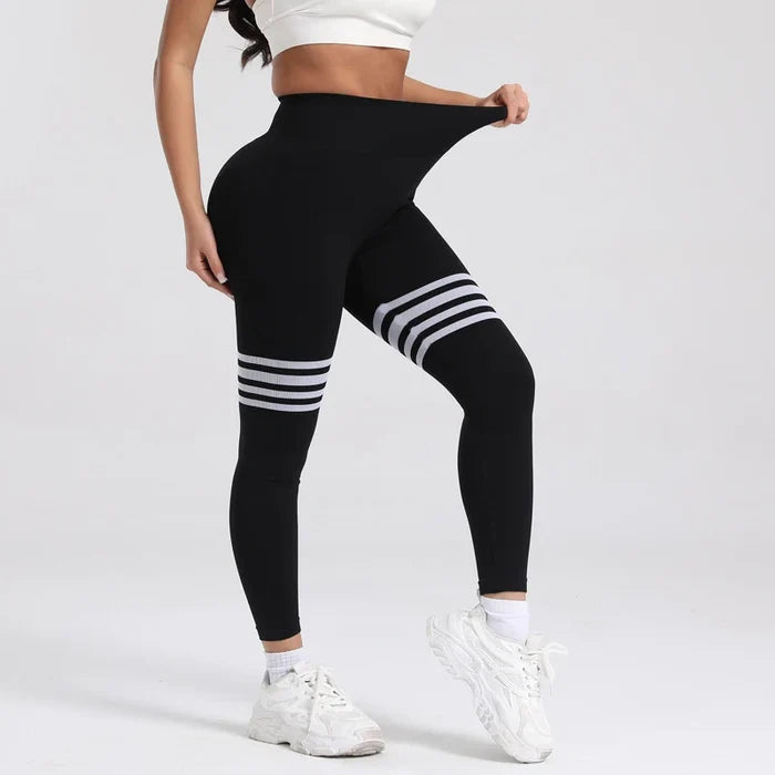 Stripe Detail Seamless Butt-Lift Yoga Leggings
