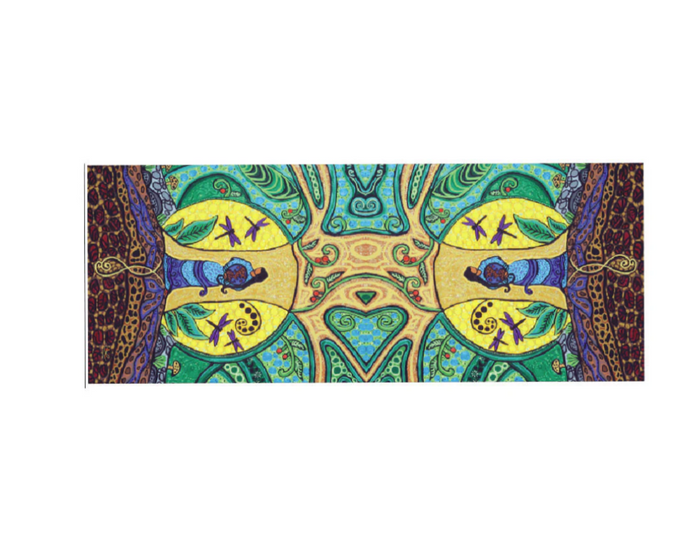 Strong Earth Woman indigenous art shawl by Leah Dorion Canada