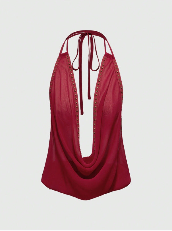 Studded Fitted Top