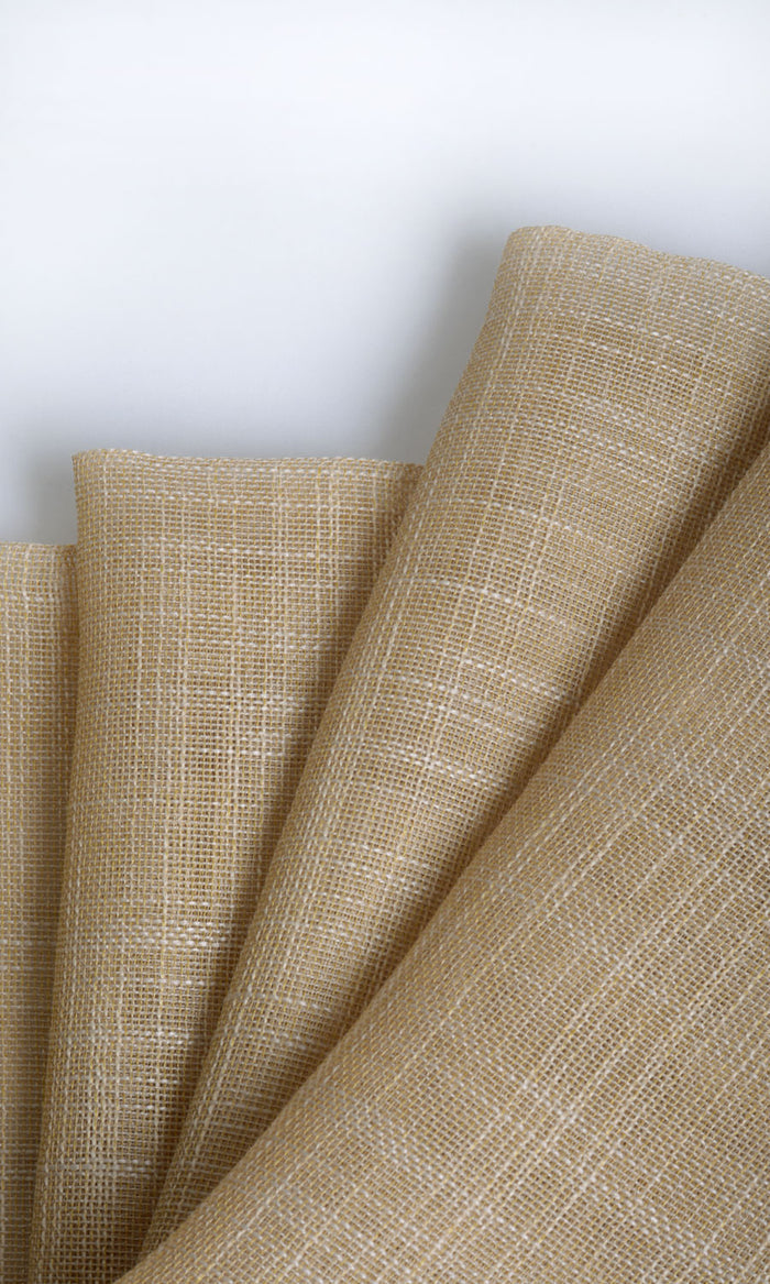 Textured Natural Sheer Curtains / Drapes / Window Drapery Panels (Beige)