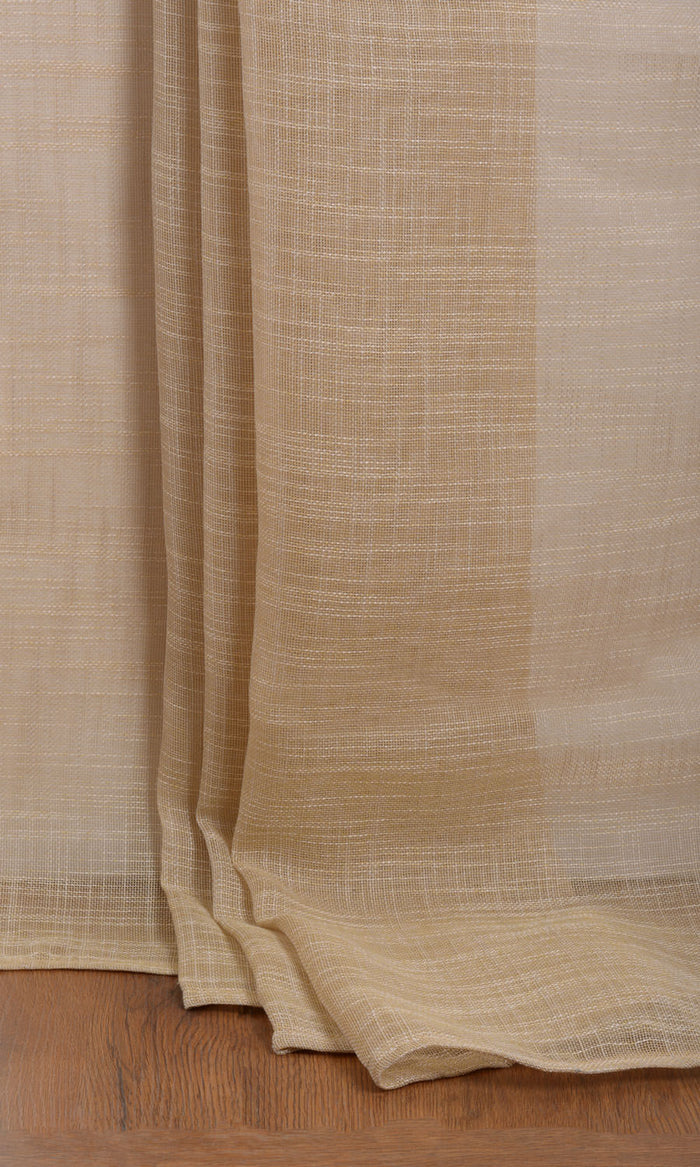 Textured Natural Sheer Made-to-Measure Curtains (Beige)