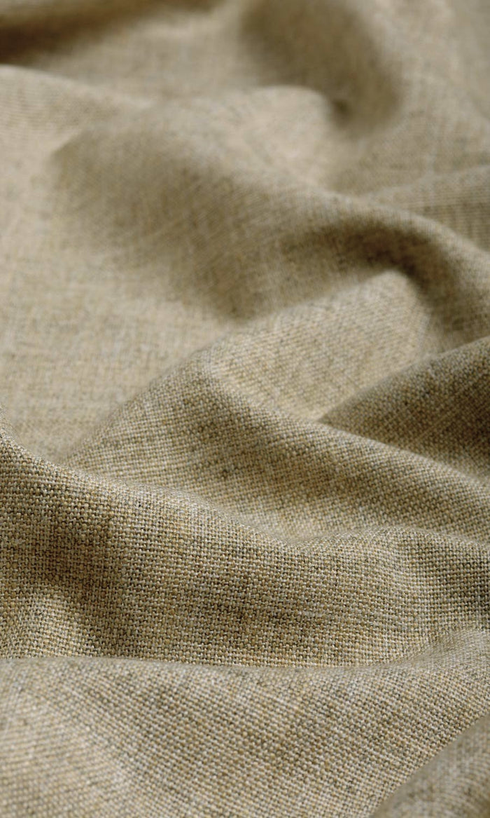 Linen Texture Fabric By the Metre for Curtains & Drapes (Taupe/ Brown)