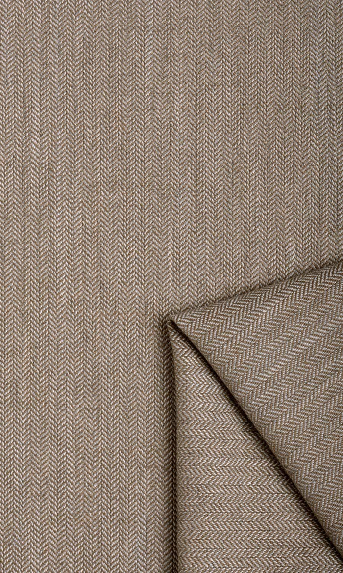 Herringbone Textured Window Treatments Fabric By the Metre (Brown)
