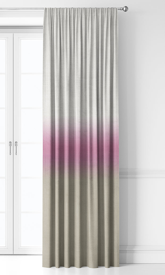3-Tone Ombre Curtains (Pink/ Beige)