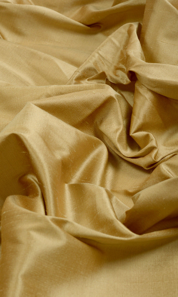Shantung Silk Curtains (Biscotti Yellow) Extra Long Short Wide