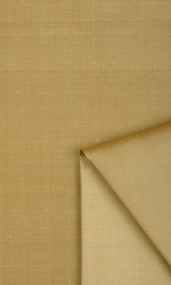 Shantung Silk Any Size Style Curtains (Biscotti Yellow)