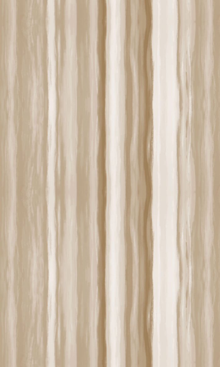 Room Darkening Striped Home Textile Fabric Material By the Metre (Brown/ Beige)