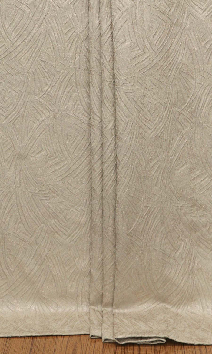 Self-Patterned Poly-Cotton Home Textile Fabric Material By the Metre (Caramel Brown)