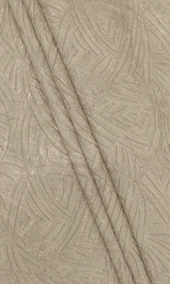 Self-Patterned Poly-Cotton Fabric Material By the Metre (Caramel Brown)
