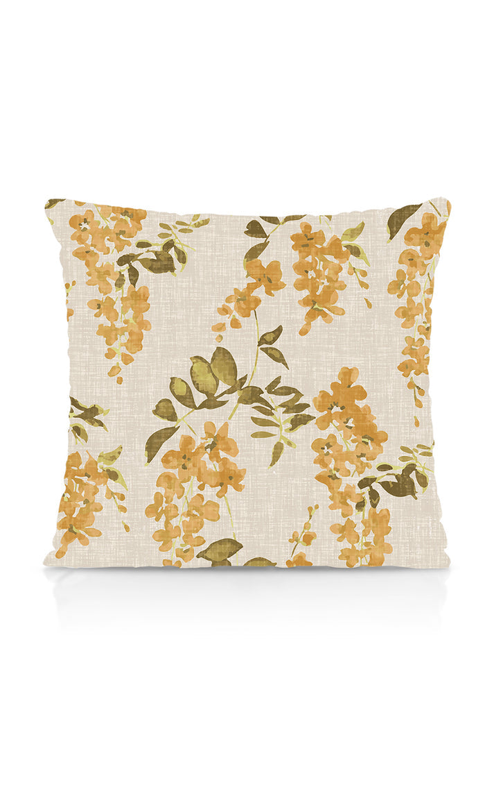 Dimout Floral Curtains (Honey Yellow/ Grey) Extra Long Short Wide