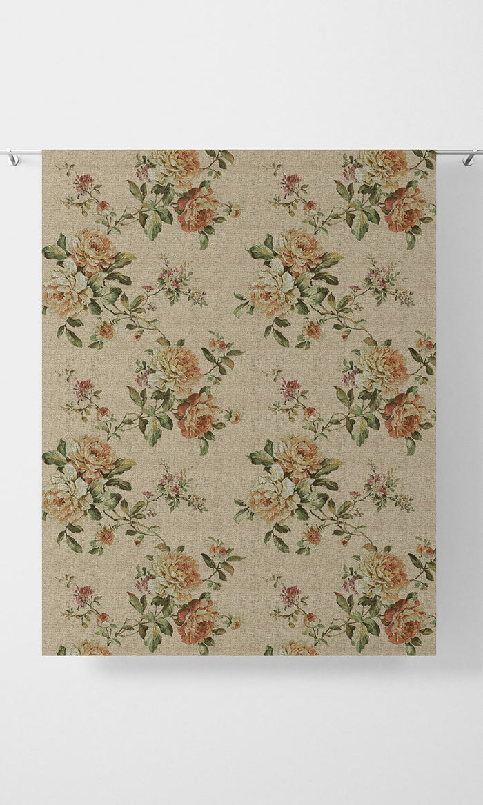 Modern Country Floral Drapery (Yellow)